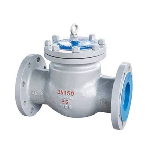 Cast Steel Flanged Swing Check Valve H44H-16C 25C, One Way Non Return Valve, Anti-backflow Check Valve for Water Steam Pipeline