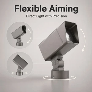 IP66 Waterproof High Bright AC Outdoor Square Floodlight Aluminum LED 10W/20W/30W Amber Hotel Garden