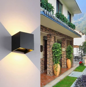 LED Outdoor Wall Light Double Headed Square Bidirectional Waterproof Outdoor Wall Light Courtyard Outdoor Lighting Fixture
