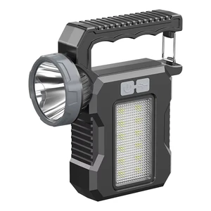 Portable Solar Rechargeable COB Work Light Lantern Powerful Searchlight for Outdoor Camping Hiking Fishing Emergencies ABS Body