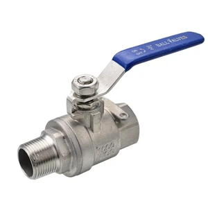 GOGOATC GOGOATC Type Two Ball Valve Stainless Steel DN65 2 1/2 Inch Male to Female Thread SS304 316 2 Way Ball Valve