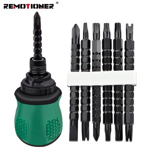 13 In 1 Mini Small Stubby Screwdriver Bit Set Ratchet Extendable Dual-End Multi-Bit Screwdriver Set