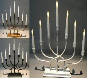 Kanlong H18inch Antique Finish Led Candle Bridge Hotel Decoration Indoor Table Lamp