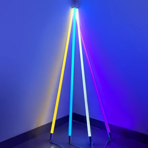 Wholesale T5 T8 Led Tube Light Colorful Changing Remote Control Rgb Light Tube RGB Corner Floor Lamp Lights