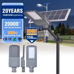 Modern Commercial High Lumen Bridgelux Waterproof Lifepo4 Battery Powered Street Light Poles 60w 100w Road Led Lamps