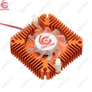 Computer 12V 5V 2Pin 55x55x12mm Graphics Car VGA CPU IC Cooling Heatsink With Fan Chip Fan