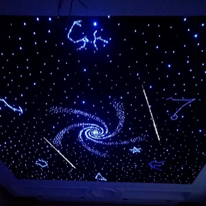 LED Ceiling Starry Sky Vortex Shooting Star Effect 9mm Thick 80% Sound-Absorbing Panel RGBW Color Change Plastic IP54