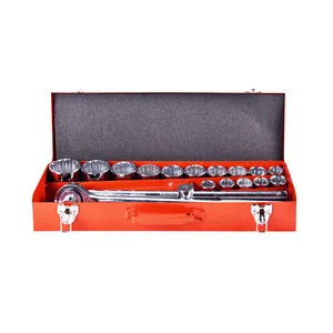 Professional Manual Tools 21pcs Mechanics Tool Set Standard Auto Repair Ratcheting Socket Wrench Set