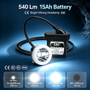 KL15LM Explosion Proof 15Ah Rechargeable LED Mining Lamp IP68 Cordless Cap Lamp For Underground Miners