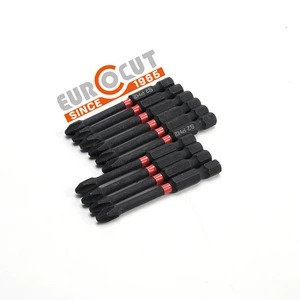 EUROCUT Wholesale S2 PH2 Magnetic Phillips-Impact Batch Head Hardness Screwdriver Bit Screw Driver Accessories Household