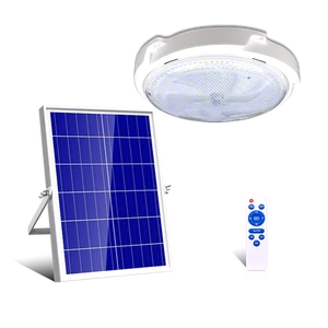 Easy Install Ceiling Light 3 Color One to Two Indoor Round Outdoor Solar Led Ceilling Light Ceiling Lamp