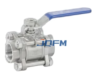 Stainless Steel 3 Piece Ball Valve Threaded End Industrial High Pressure Ball Valve OEM Manufacturer