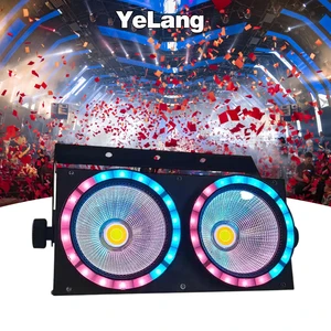 Yelang 2eyes High Power 200W COB LED Stage Blinder RGB LED Ring Warm White & Cool White 2in1 Spotlights Disco DJ Stage Lighting