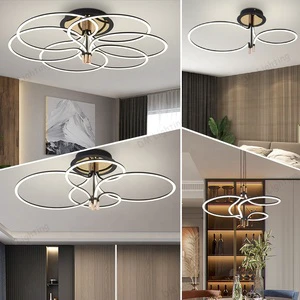 Luxury Aluminium Bedroom Living Room Ceiling Chandelier Lighting Fixture Smart Led Ceiling Light