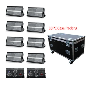 Outdoor Waterproof Powerful 240W LED Colour Blinder Strobe 10pc Case Packing Wash RGB White Chasing DMX Stage Lights for Party