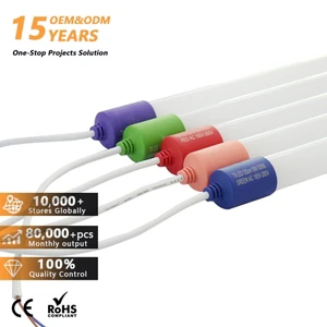110V 220V 12V 24V Waterproof Tube 2FT 4FT RGB Decorative Led Running Color Tube Light