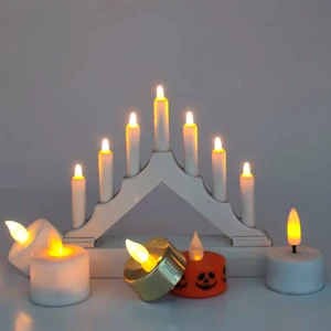White 7 LED Candle Bridge Light Arch Lamp Battery Operated Christmas Window Table Home Decoration
