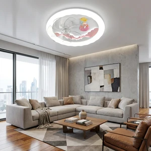 Zhongshan Quality Children's Room Ceiling Fan Light Featuring Whimsical Flower Fairy and Pink Cloud Accents Girls' Bedroom Space