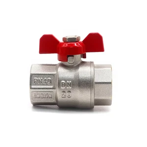 3/4in Brass Ball Valve With Red Butterfly Handle Professional Solution For Industrial Agriculture & Home Water Systems