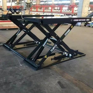 Tricar 4000kg Portable Hydraulic Scissor Car Lifter with Car Jack Auto Repair Equipment Movable Mid Position Scissor Lift