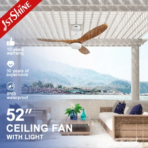 1stshine LED Ceiling Fan IP65 Waterproof Three ABS Blades Smart Remote Ceiling Fan with LED Light