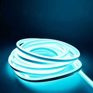High Brightness IP65 Waterproof DC24V RGB 5050 Flexible Silicone LED Neon Strip Tube for Outdoor Playground 60 LEDs/M Dimmable