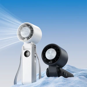 IMYCOO New Arrival Foldable Led Display Cooling Mini Handheld Fan Custom Logo Personal Travel Pocket Mini Fan for Wedding