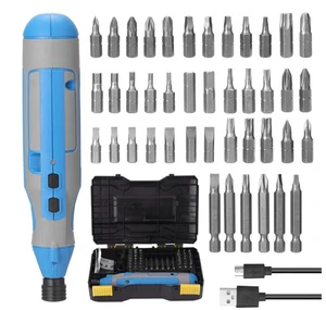 Cordless Electric Screwdriver Set-42pcs S2 Alloy Steel Bits USB Rechargeable Power Screwdriver Kit for Home Repair&DIY Projects