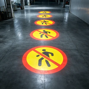 Industrial Safety Warning Workshop Pattern Projector Floor Safety Alarm Shock-proof Warning Light Is Suitable for Bridge Cranes