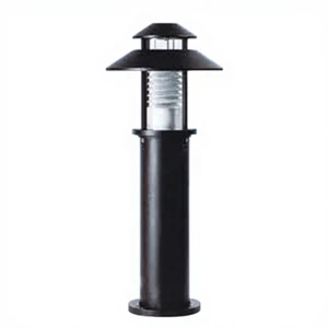 High Quality E27 Outdoor Garden Bollard Lamp IP65 Aluminum Body LED Remote Control Solar Powered 3500K Warm White Lawn Lighting