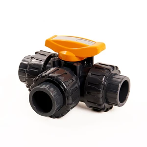 OEM Customizable Manual Three-Way UPVC Ball Valve for Water Control 3 Year Warranty Male Connection 1/2
