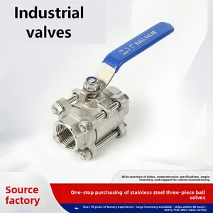 3-Piece Female Threaded Sanitary Ball Valve Manual Tri-Clamp Quick Connect Threaded NPT BSP For Food Beverage