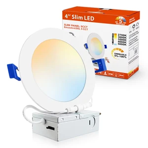 Zhongshan Manufacturer Led Light Fixture Indoor Office School Embedded Aluminum 9w Dimmable Round Led Panel Light