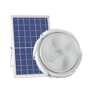 Outdoor Solar Indoor/Outdoor Remote Control LED Ceiling Light Modern Smart Home Lighting Round Balcony Sensor LED Ceiling Light