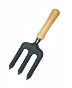 Cast Iron Garden Edging Tools Set with Wooden Handle Modern Matt Black Finish for Digging Garden Accessories