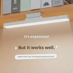 Modern Three-Color Temperature Dimming LED Touch Lamp Magnetic Charging Desk Lamp Light-Emitting for Reading Battery