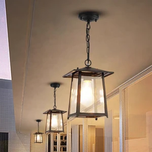 Modern and Minimalist Outdoor Aluminum Alloy Chandelier, Waterproof Garden Chandelier, Hanging Feature Ceiling Light