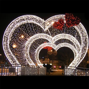 New Hot Sell Decoration Wedding Tunnel LED Heart Arch Light Outdoor