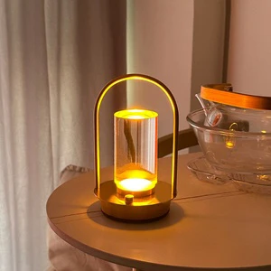 Simple Portable Plug-in LED Ambient Light with Charging Trendy Decorative Item for Bedroom Small Bedside Lamp