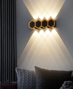 Outdoor Wall Lamp Honeycomb Waterproof Villa Garden Courtyard Light Exterior Wall Lamp Outdoor Balcony Surrounding Wall Lamp