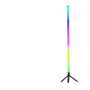 Modern LED RGB Corner Standing Lamp Music Sync App Control USB-Powered PVC Body DIY White Bedroom Living Room Gaming Office Use