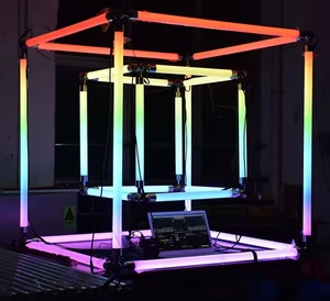 DC24v Stage Light Led Kinetic Lifting Tube Artnet RGB 360 Degree Led Pixel Tube Light