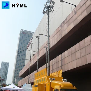 Emergency Rescue Vehicle Lifting Pole Lighting High Mast Tower Outdoor Lighting Electric Portable Mast Light HYML Brand