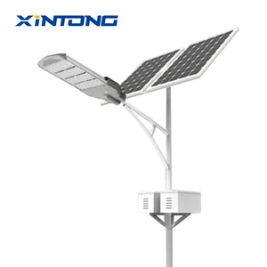XINTONG Solar IP65 DC Road LED Street Light 50W/80W/100W Outdoor All-in-One 5-Year Warranty 2700K Warm White Made in China