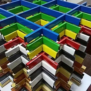 Interior Decor Wood Look Metal Aluminium Grid Ceiling Tiles Open Cell Slat Grille Laundry Shop Supermarket Hall Ceiling Design