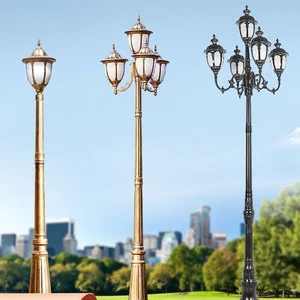 Customized Outdoor LED Post Light Outdoor European Style Waterproof IP65 Garden Light Pole For Driveway Yard Street Lamp Post