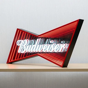 LED Acrylic Mirror Tunnel Light 3D Infinity Wall Neon Sign Home Outdoor Advertising IP65 Customizable Size CE Rohs Certification