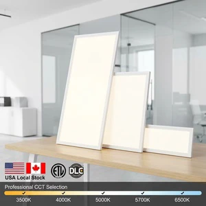 Commercial LED Panel Light 2x4 FT SMD2835 Aluminum Modern 5CCT Selectable Power Adjustable Durable 5-Year Warranty Ceiling