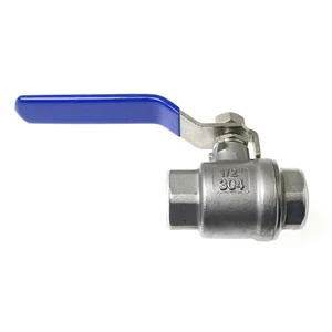 ISO Certified Two-Piece Manual Operated Ball Valve SS304 Body Ball Screwed End for Water Plumbing Class 150 Pneumatic Power