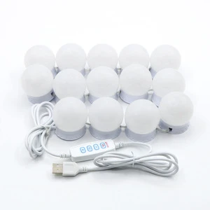 Modern LED Mirror Lamps USB Powered for Bathroom Vanity Mirror Kit with Dimmable 5000K Daylight Touch Control Light Bulbs